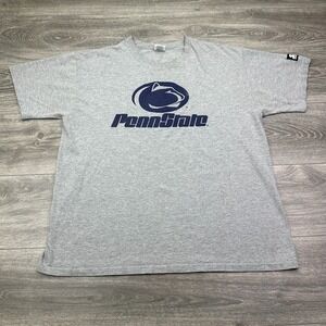 Penn State Nittany Lions Shirt Mens XL Gray NCAA Football Short Sleeve Tee VTG